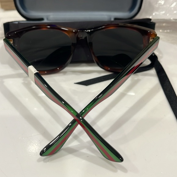 GUCCI MADE IN ITALY 003 52 21-145 TORTOISE HAVANA GREEN SUNGLASSES BRAND NEW - Picture 5 of 6